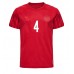 Camiseta Dinamarca Simon Kjaer #4 Primera Equipación Mundial 2022 manga corta